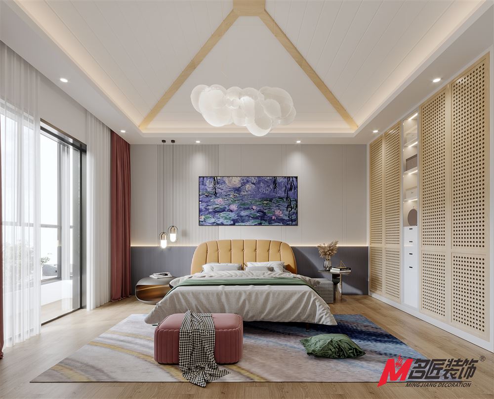 张家港室内装修468平米独栋别墅效果图-后现代风设计打造品质艺术人居